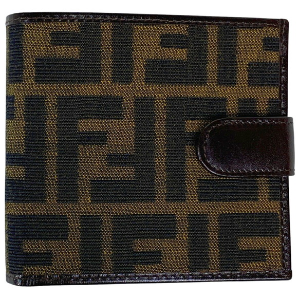 Fendi Handbags - Fendi Zucca Bifold Wallet Brown Canvas